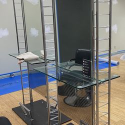 Double sided Salon Station mirrors