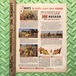 Original 1953 Minneapolis-Moline Tractors Huskors & Shellers Print Ad- RTU UTU
