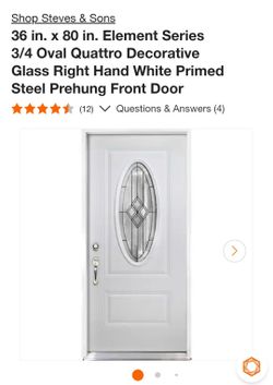 Steves & Sons 36x80 Steel Prehung Front Door