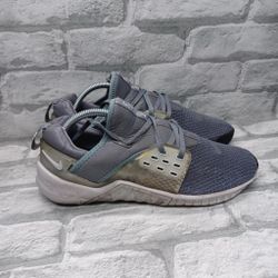 Nike Mens Size 7Y Free Metcon 2  Gray White Running Shoes Sneakers Fits Women 8.5