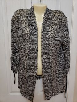 Cal Style black and creme Cardigan XL