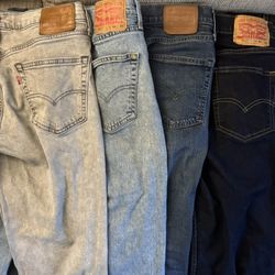 5 pairs Levi's Jeans men’s 34 x 34