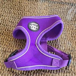 Purple Reflective Dog T-Strap Harness - Size  M