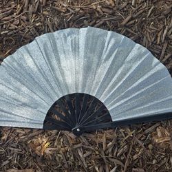 Glitter Large FAN Silver 