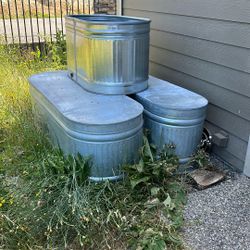 Galvanized Water Bins