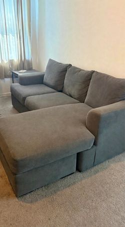 Gray Sectional Sofa with Chaise