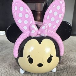 Disney Minnie Mouse bunny ears polka dot dress Piggy Bank