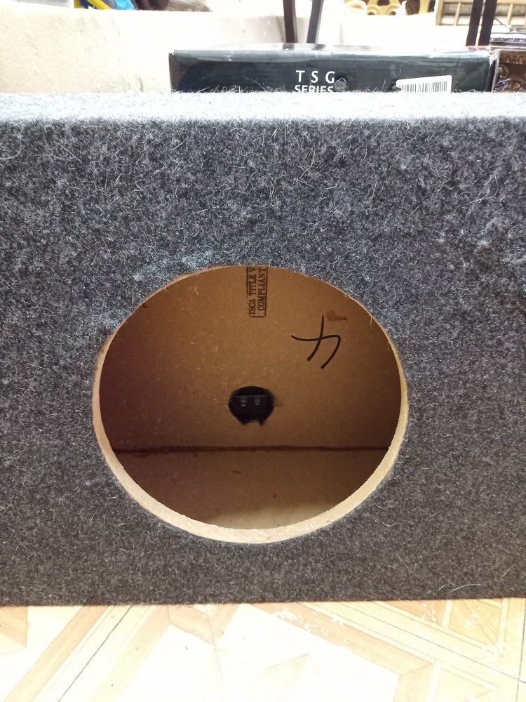 Empty 10" Subwoofer Truck Wedge Sealed Box