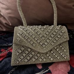 Silver Blinged purse 