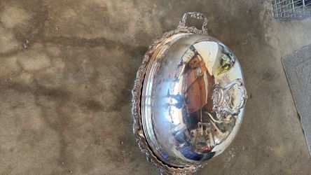 Silver plated serving tray