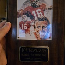 Joe Montana Plaque 