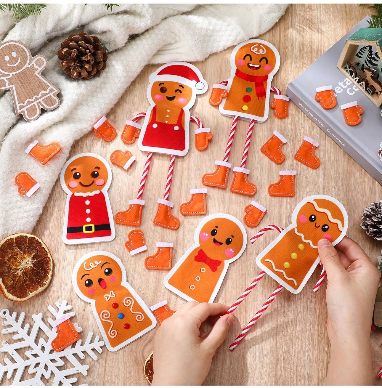 24 Pc Gingerbread Candy Cane Holders