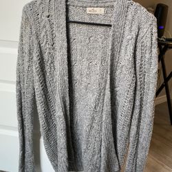 Hollister Light Grey Cardigan (XS)