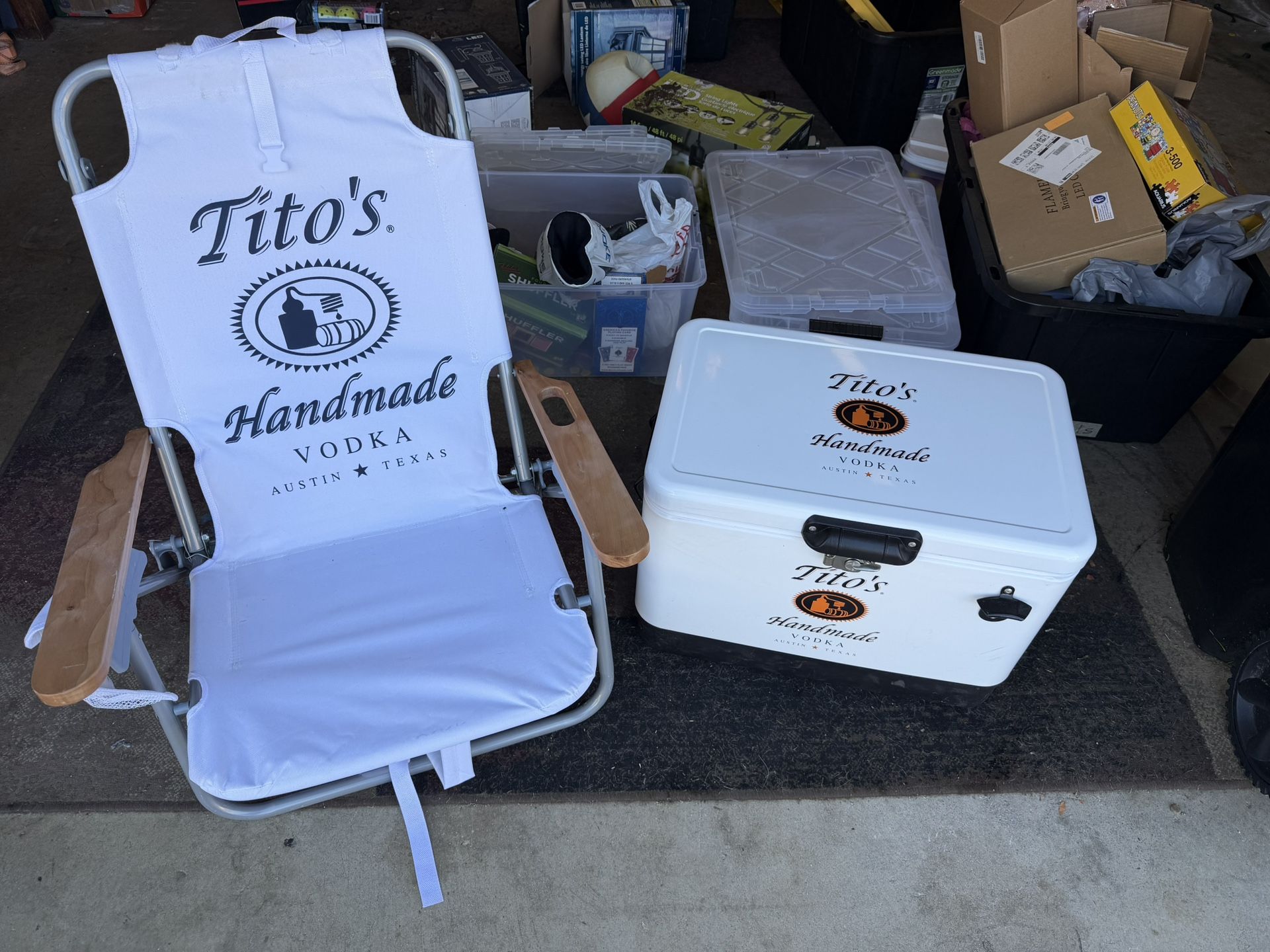Tito’s Cooler Ice Chest And Chair
