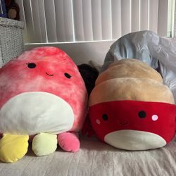 Squishmallow Crab and Octopus
