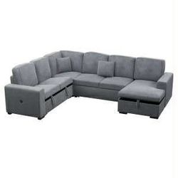 New 92x119x60 Sleeper Sectional Couch With Storage 