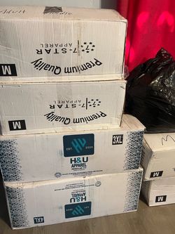 Bulk Apparel Boxes Mixed Sizes