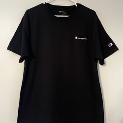 Champion men’s plain black t shirt size large 