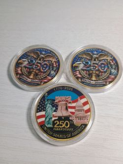 Set of 3 USA 250th Anniversary Commemorative Coins