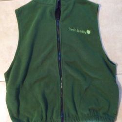 Fresh And Easy  Zip Up Vest Large Used VG