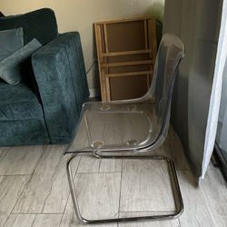 2 Clear Ikea Chairs 