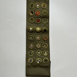 1930 To 1940S Bsa Merit Badge Sash