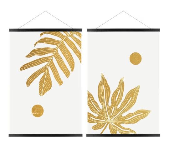 New Wooden Magnetic Poster Hanger Frame 2-pack