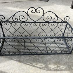 Very Cute Wrought Iron Planter 25” X 9” in. 