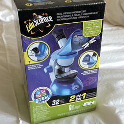 Microscope Toy for Kids—EDU Science Dual Viewer Microscope