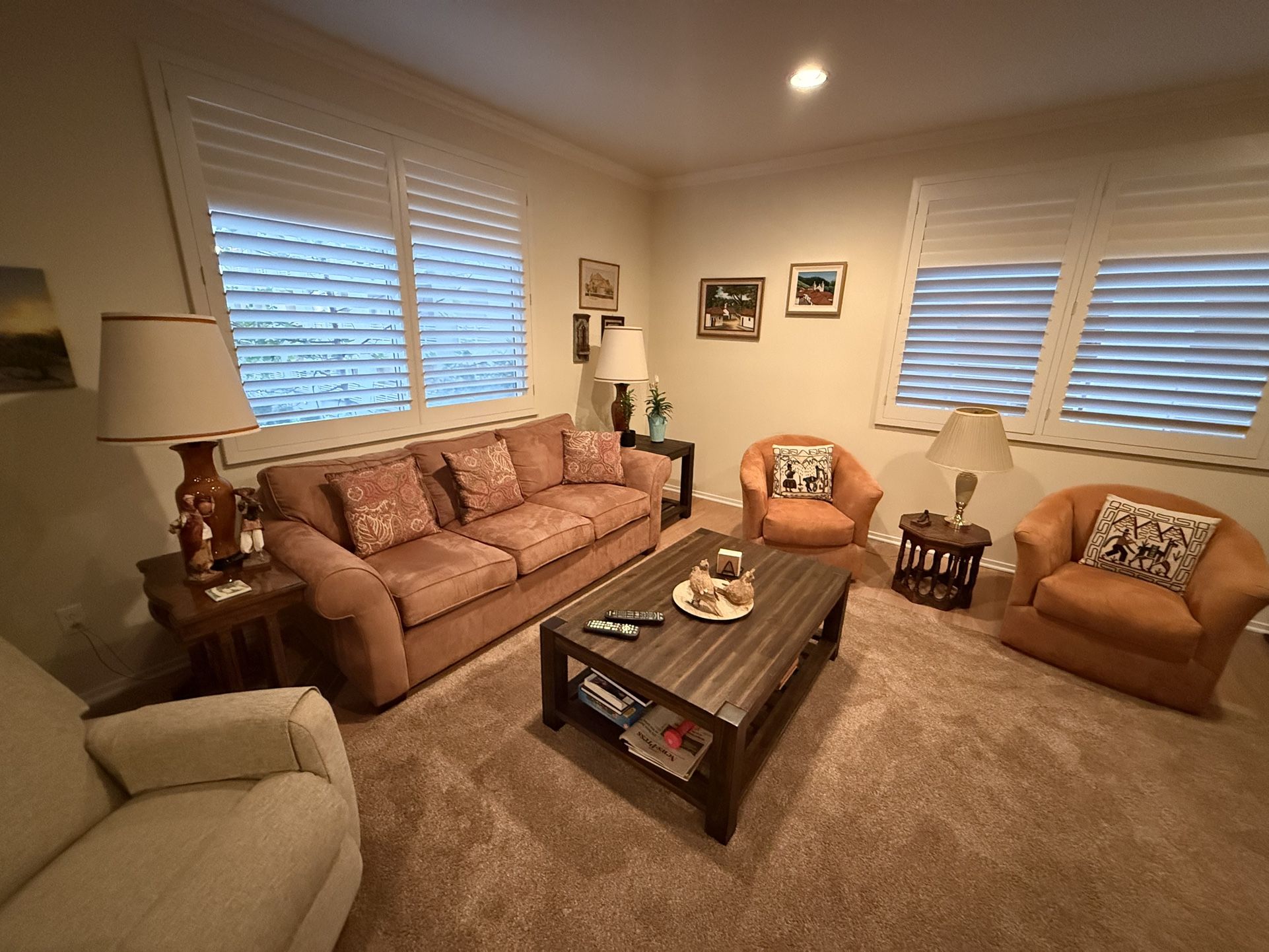 3-Piece Living Room Sofa & 2 Chair Set - Great Condition