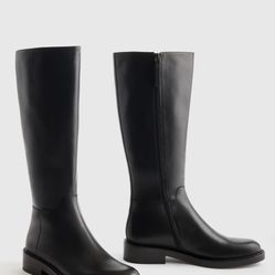 Quince Leather Riding Boots Size 9/ Black New