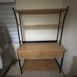 Shelf With Wine Glass And Bottle Storage