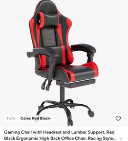 Red/Blue and Black Racing Style Gaming Chair