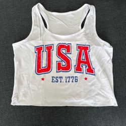 USA Crop Tank Top