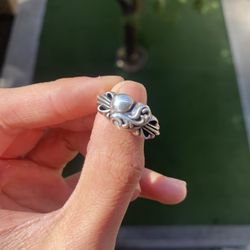 Chrome Hearts Floral Heart Cross Ring 