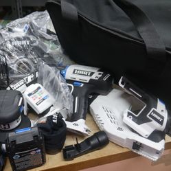 HART IMPACT DRIVER DRILL SAWZALL CIRCULAR SAW SANDER 2 BATTERIES CHARGER BAG 882989-1