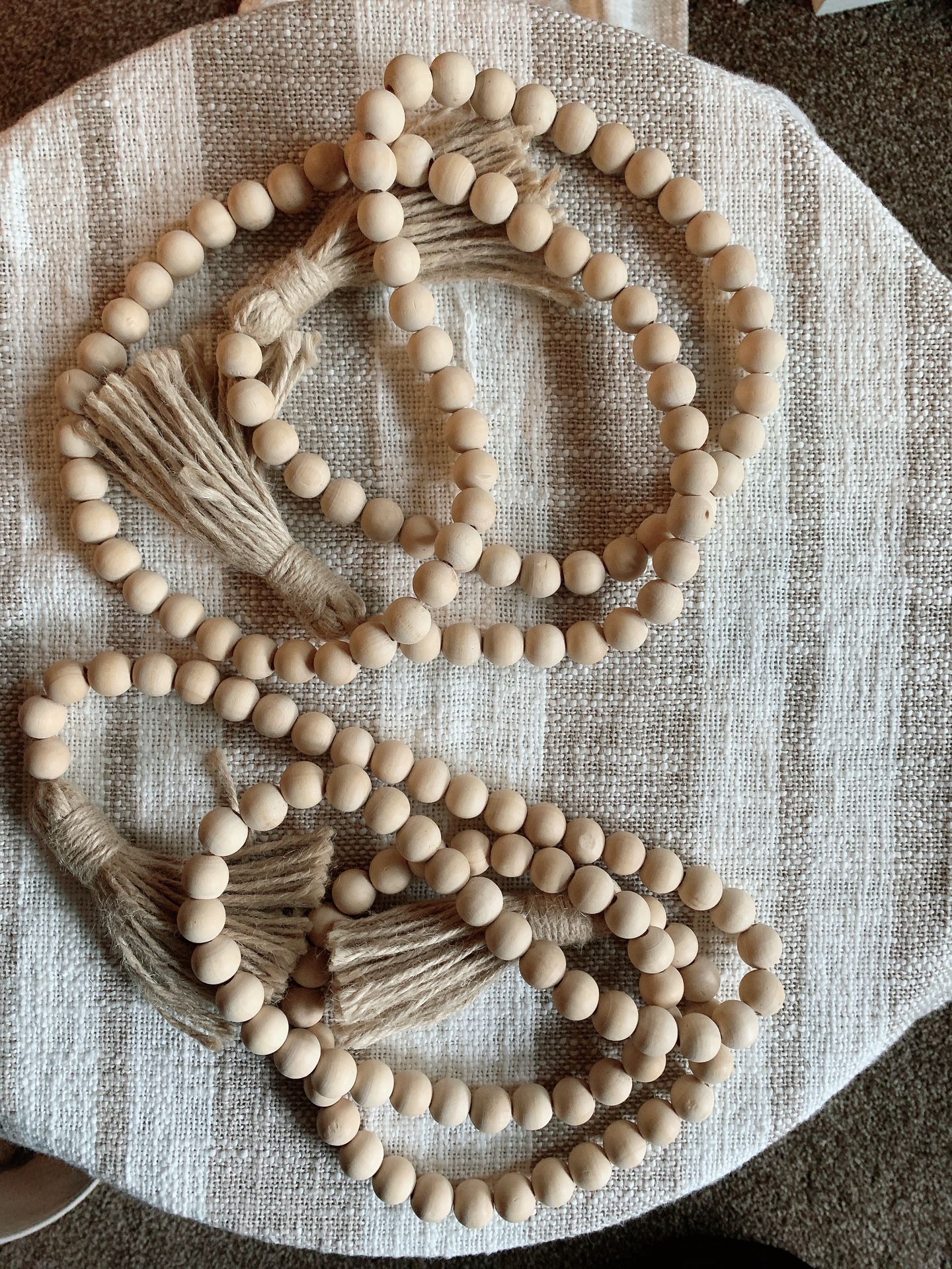 Boho wooden garland beads