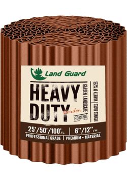 New Land Guard Corrugated Garden Edging Border, 12"50' Landscape Paver Edging, Tall Landscape Edging, Fence for Garden, Flower Bed, Lawn and Landscape