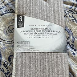 3 Pc Dish Drying Mats