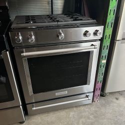 Stove Gas 5 burners KitchenAid Stainless Steel