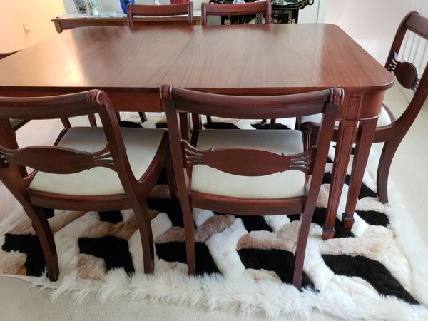 Chippendales Dining Room Table With 6 Chairs Plus 3 Leaves For Chippendales Dining Room Table With 6 Chairs Plus 3 Leaves