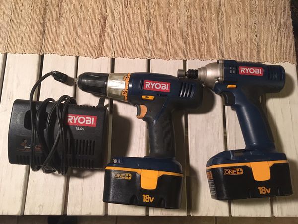 Ryobi 18v one+ Drill and 3/8 Drive Impact Driver for Sale in Sacramento