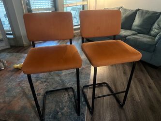 Orange Bar Stools