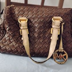 Michael Kors Brown Woven handbag
