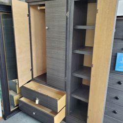 New Large Wardrobe Closet Cabinet With Shelving & Drawers