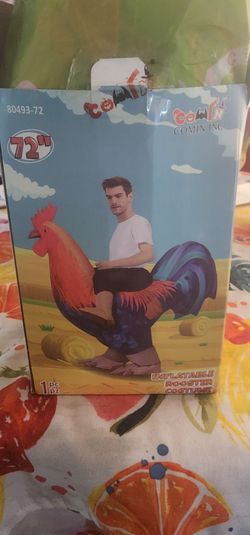 Inflatable Chicken Rooster Ride On Halloween Costume Adult Funny one Size
