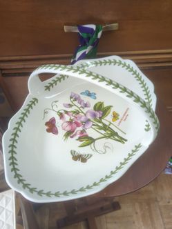 Portmeirion English butterfly floral handled tray