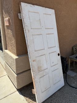 White Solid Wood Front Door - 78.5” x 35.5”