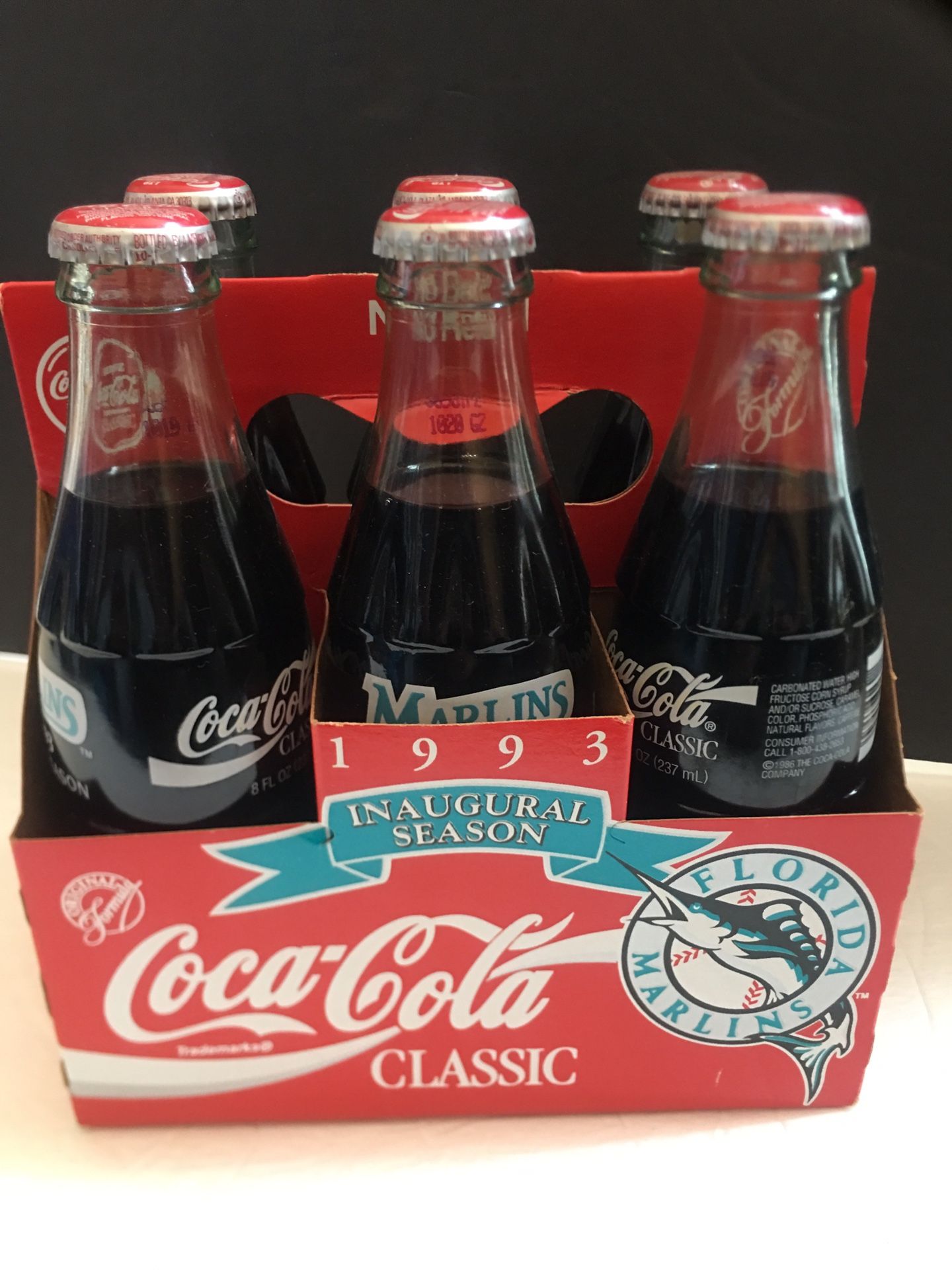 Marlins 1993 Coca Cola bottles
