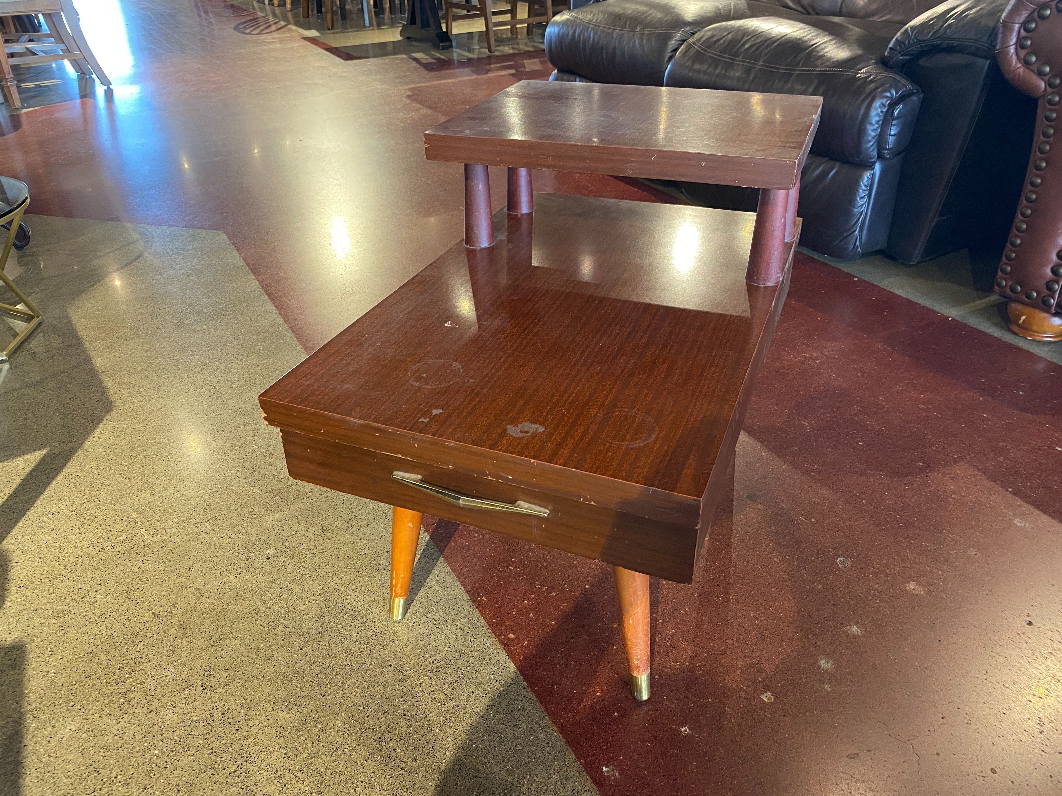 Mid-Century Modern Two Tiered End Table